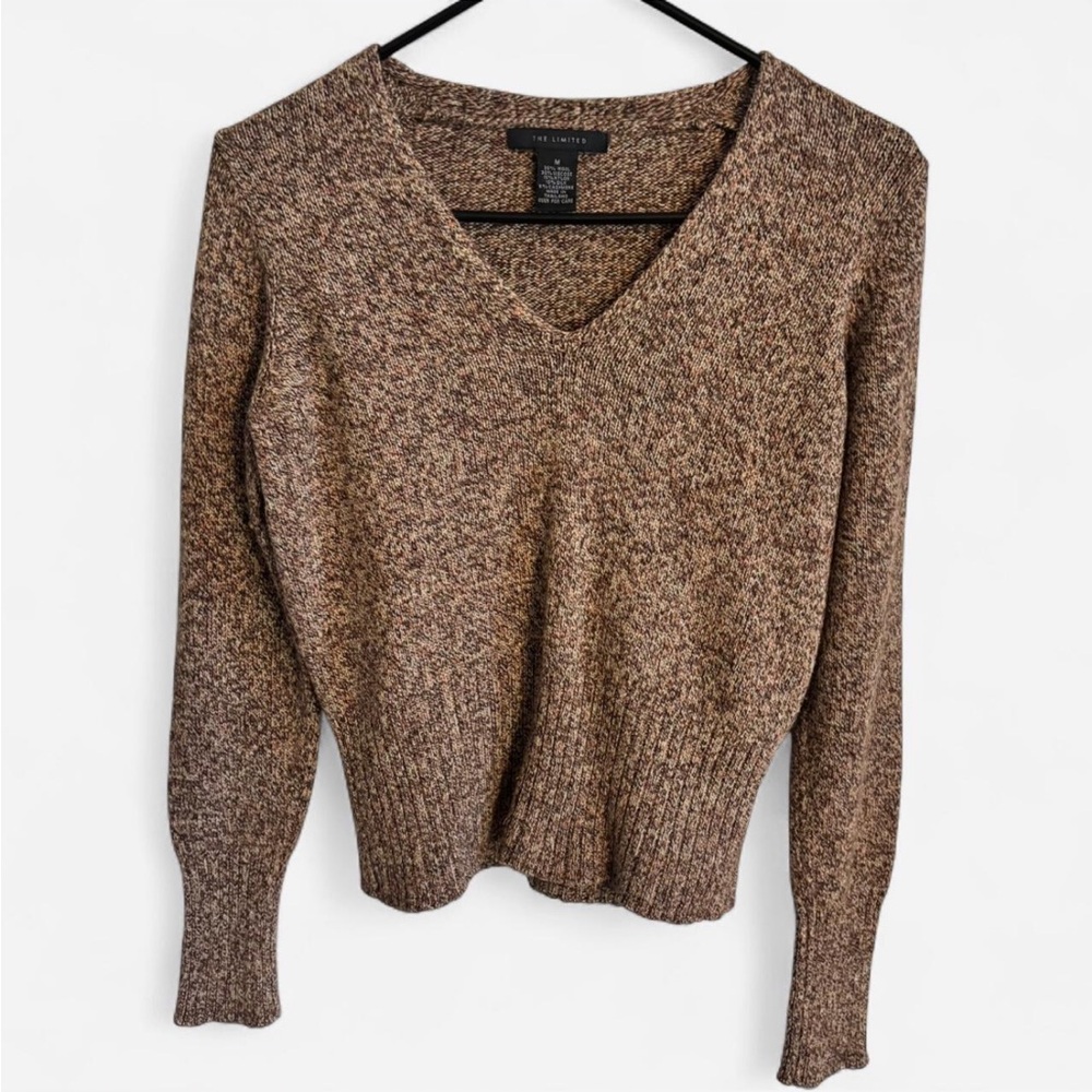 The Limited Wool Cashmere V-Neck Sweater Brown Size M